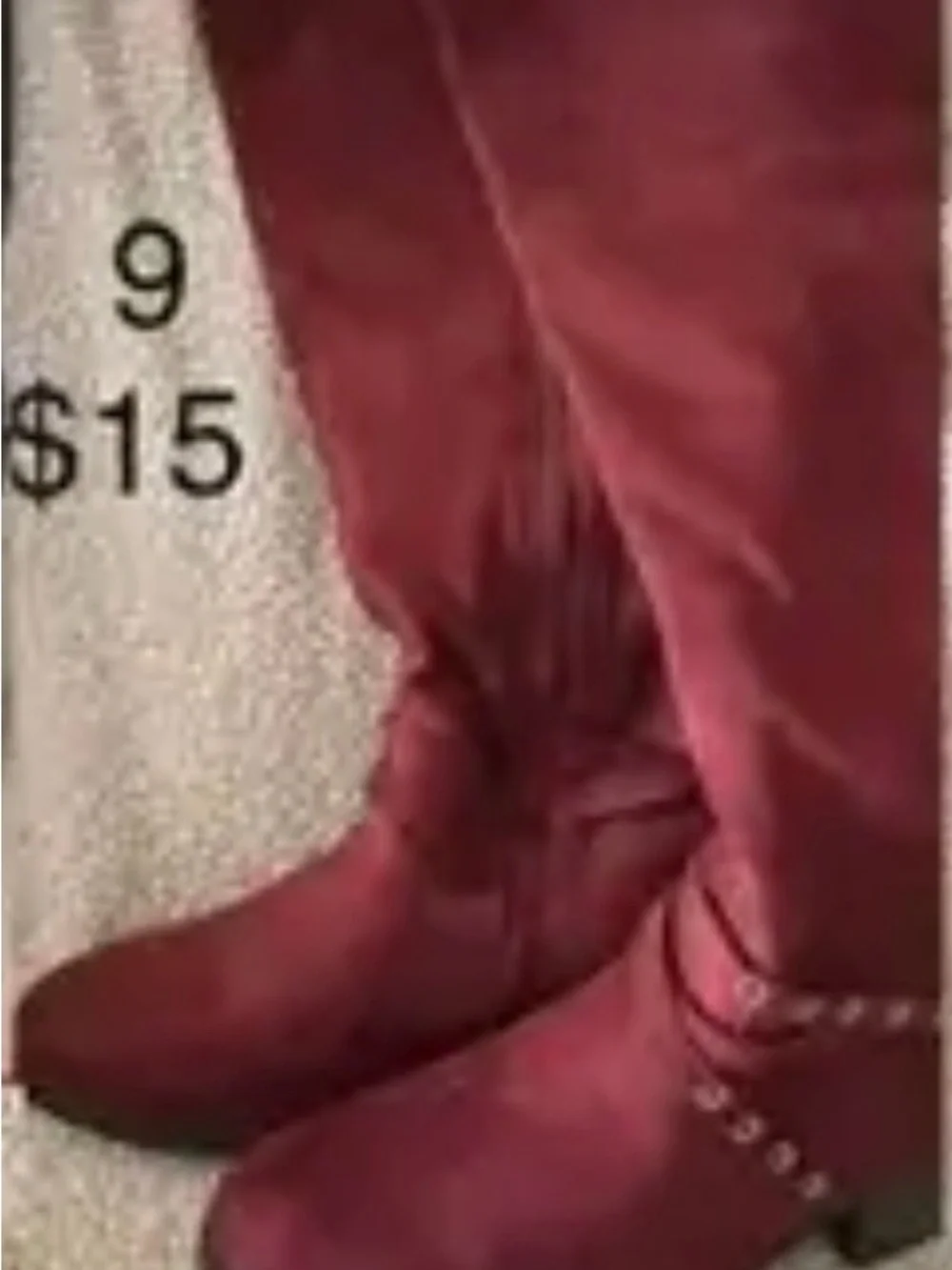 Women's Tall Red Fashion Boots - Unbranded